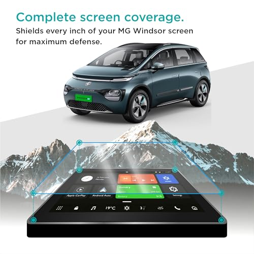 Image of Spartan Shield MATTE SCREEN GUARD For MG WINDSOR EV 2026 [2024 - Running] || EXCITE || 10.1 INCH INFOTAINMENT PROTECTOR | Anti Scratch | Water Resistant | HD Clear | High Touch Sensitivity | Windsor 2025 Car Accessories [Not Tempered Glass] (Windsor [10 inch Info] Matte)