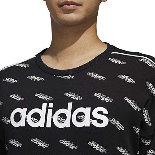 Adidas M Fav TS SW, Felpa Uomo, Black/White, L