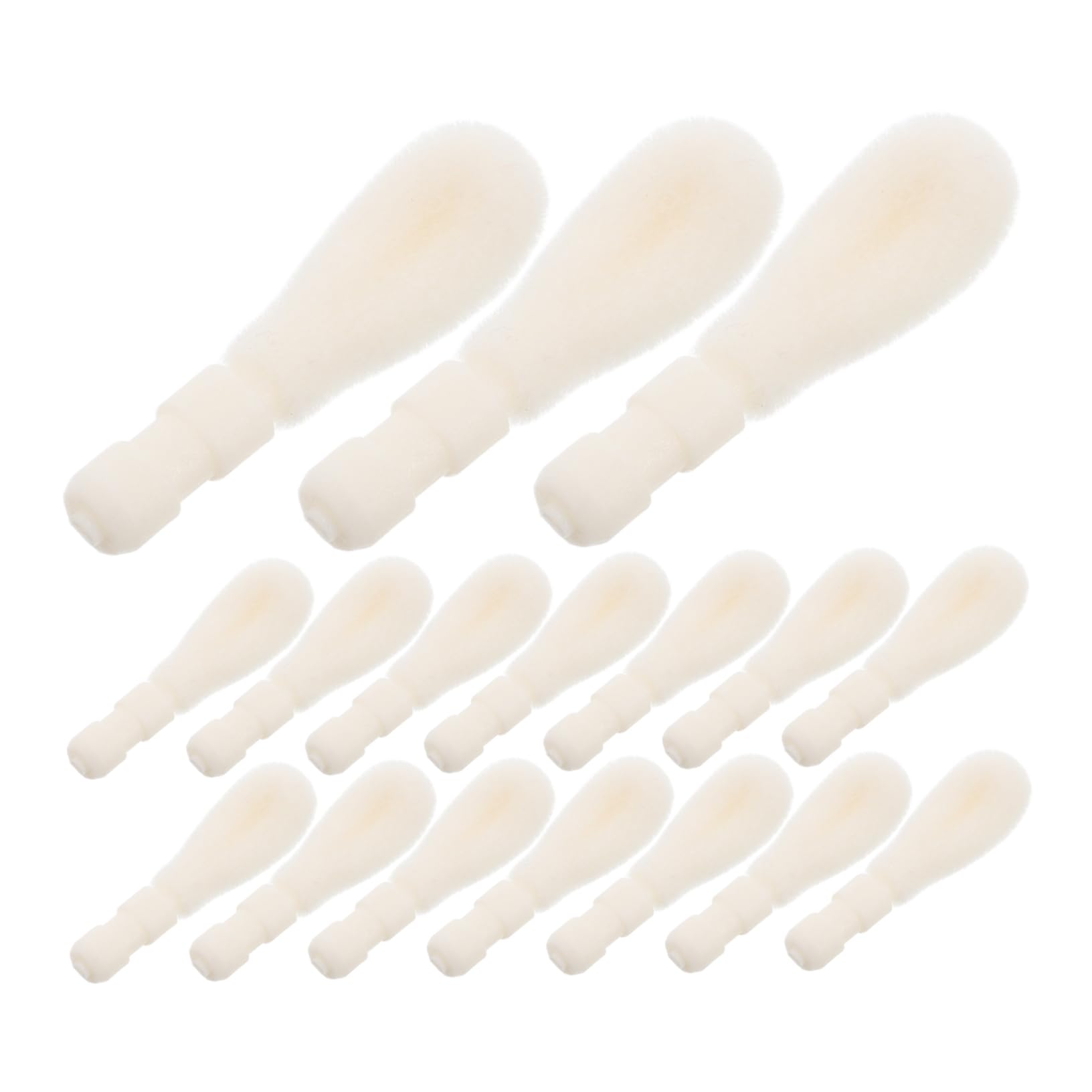 FRCOLOR Lipstick Brush Tips Set 50 Pcs Makeup Brush Replacement Heads Soft Flocking for Even Lip Gloss Application