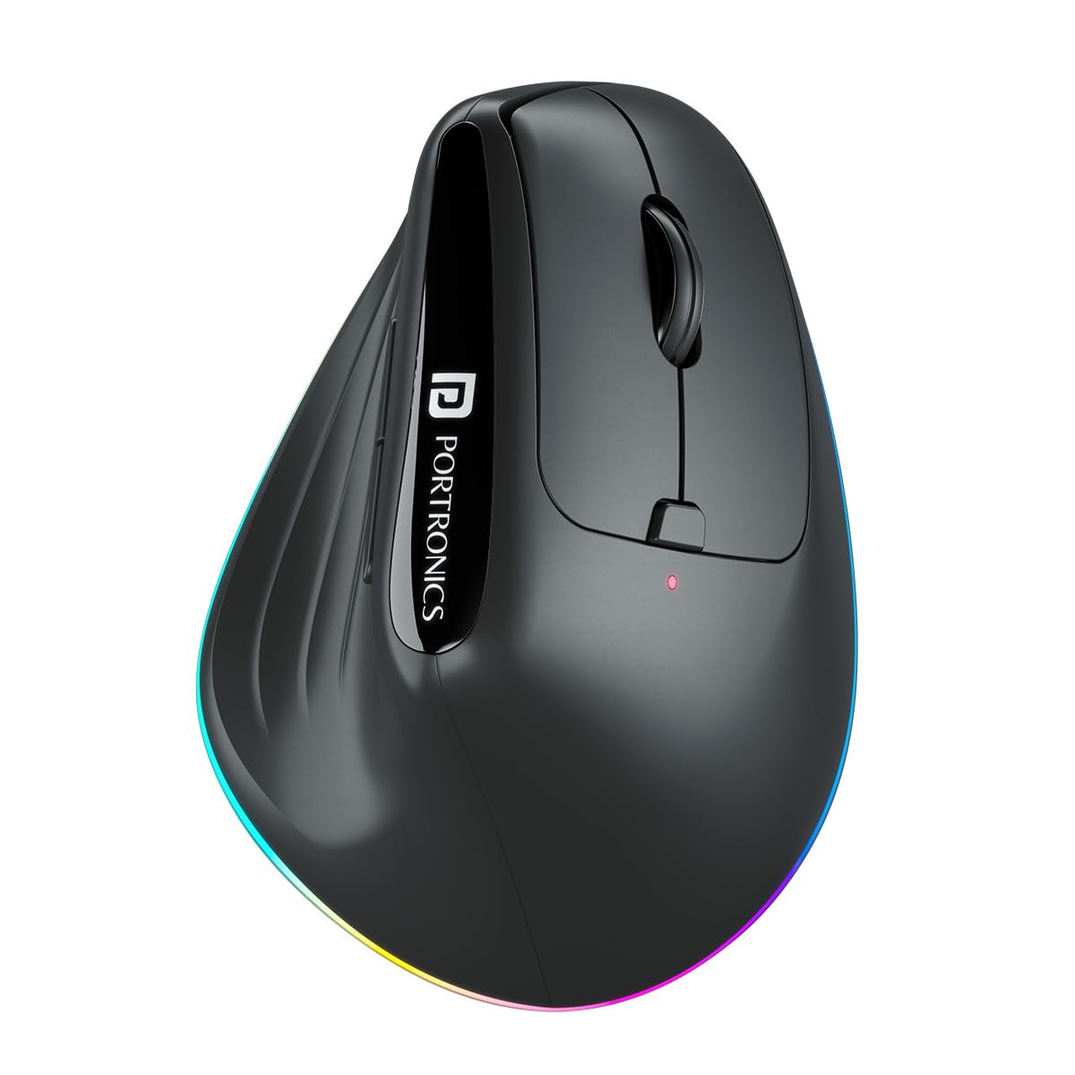 Portronics Toad Ergo 3 Ergonomic Wireless Mouse with RGB, 2400 DPI, Dual Mode BT & 2.4GHz Connectivity, Rechargeable Battery, 6 Buttons, Adjustable DPI, Silent Clicks (Black)-picture-16