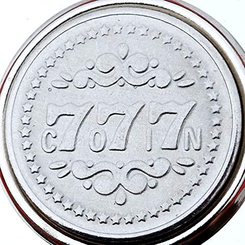 Lucky 777 Authentic Slot Machine Gaming Token Uncirculated Coin Stainless Steel Money Clip New4