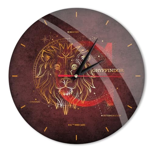 ERT GROUP Reloj de Pared Brillante Original y con Licencia Oficial de Harry Potter, Motivo Harry Potter 013, silencioso, diseño Exclusivo, manecillas de Metal pintadas, 30,5 cm (12')