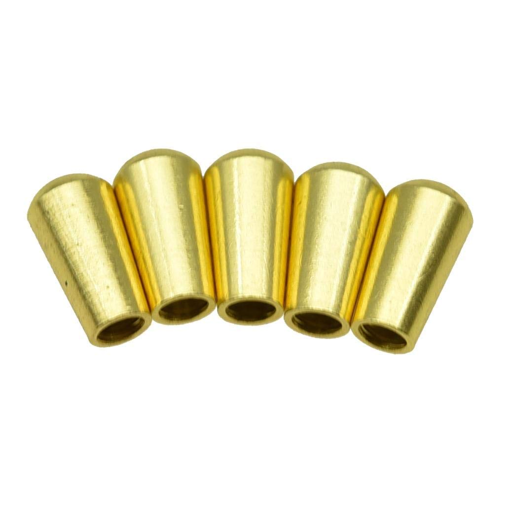 Dopro 5pcs USA Threaded SAE 8-32 Metal Guitar 3 Way Toggle Switch Tip Switch Knob Switch Cap for USA Les Paul/Switchcraft Switch Gold - Image 2