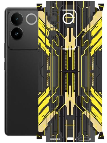 Image of AtOdds - Full Body Back Screen Guard Protector Film - Lamination Wrap Skin Sticker Compatible with IQOO Z7 PRO (5G) | Scratchproof Matte Finish (Cyber Yellow)