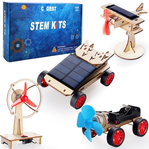 stem kits for kids age 8-10-12-14 science kits for kids age 8-12 stem toys gifts for boys age 8 9 10 12 13 14 car building science experiment projects 9-12 solar power amp engineering kit