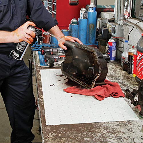 Image of PIG Garage Oil Mat - 1 Roll - 15 inch x 50' Lightweight Mat Roll - Absorbs 3.5 gallons per Roll - PM50436