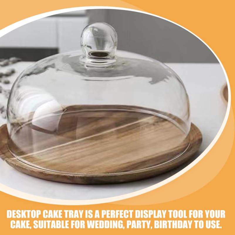 Amosfun Kuchenform Klare Tortenabdeckung Vorspeisenteller Hohe Kuchenkuppel Butterblockabdeckung Käseschmelzkuppel Cupcake-Display-tablett Käseglocke Kuppel Tortenständer Deckel Glas