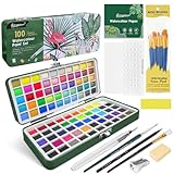 【100 Couleurs Vibrantes】Ce kit d'art comprend 42 couleurs classiques, 40 couleurs métallisées, 6 couleurs fluorescentes, 6 couleurs macaron et 6 couleurs pailletées. Une large palette de couleurs est disponible pour répondre à divers besoins, tels que la peinture réaliste, la décoration de carnets, la création de cartes originales et l'illustration