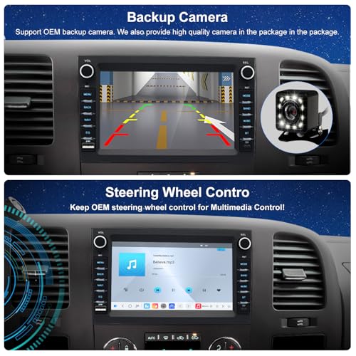 Radio 4G LTE QLED con pantalla táctil 7" para Chevy Silverado GMC Sierra Yukon 2007-2013 miniatura 5