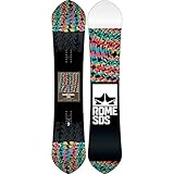 rome snowboard 2019 HotRod Baril simple en bambou Rome Snowboards Cachemire Snowboard pour Femmes, Noir/Multicolore, 146