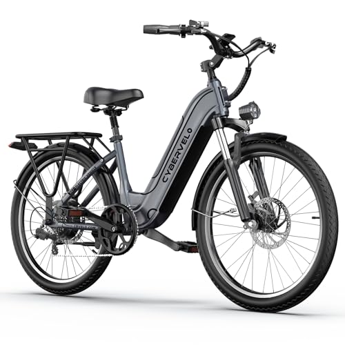 YorkE 26“ Electric Bike for Adult,750W Peak, up 80 Miles Removable Battery Ebike,Adult Electric Bicycles for All Terrain,Men Women E Bike, 7-Speed image 6