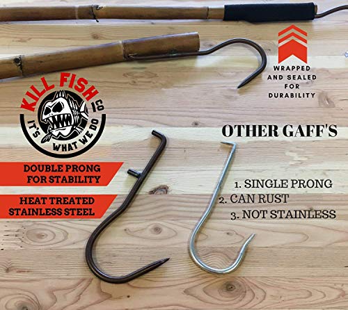 Kill Fish Hand Made All Natural Calcutta Fishing Gaff (3FT)