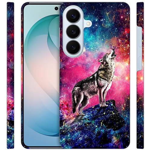 Coque Samsung S26 Plus élégante imprimé loup et étoiles mignonnes GlamCase