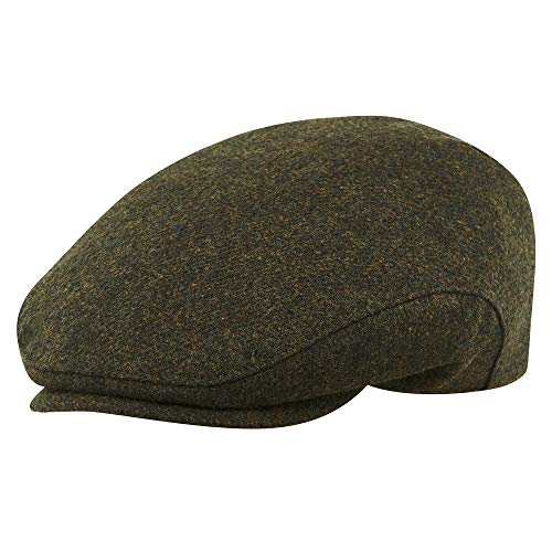 Sterkowski Derby | Gorro Invierno 100% Lana Merino para Hombre y Mujer | Boina Inglesa Hombre Gorra Gatsby Golf Gorra Camperas Hombre Sombrero Mujer Gorra Plana de Invierno 62 cm Caqui Mezcla Cover