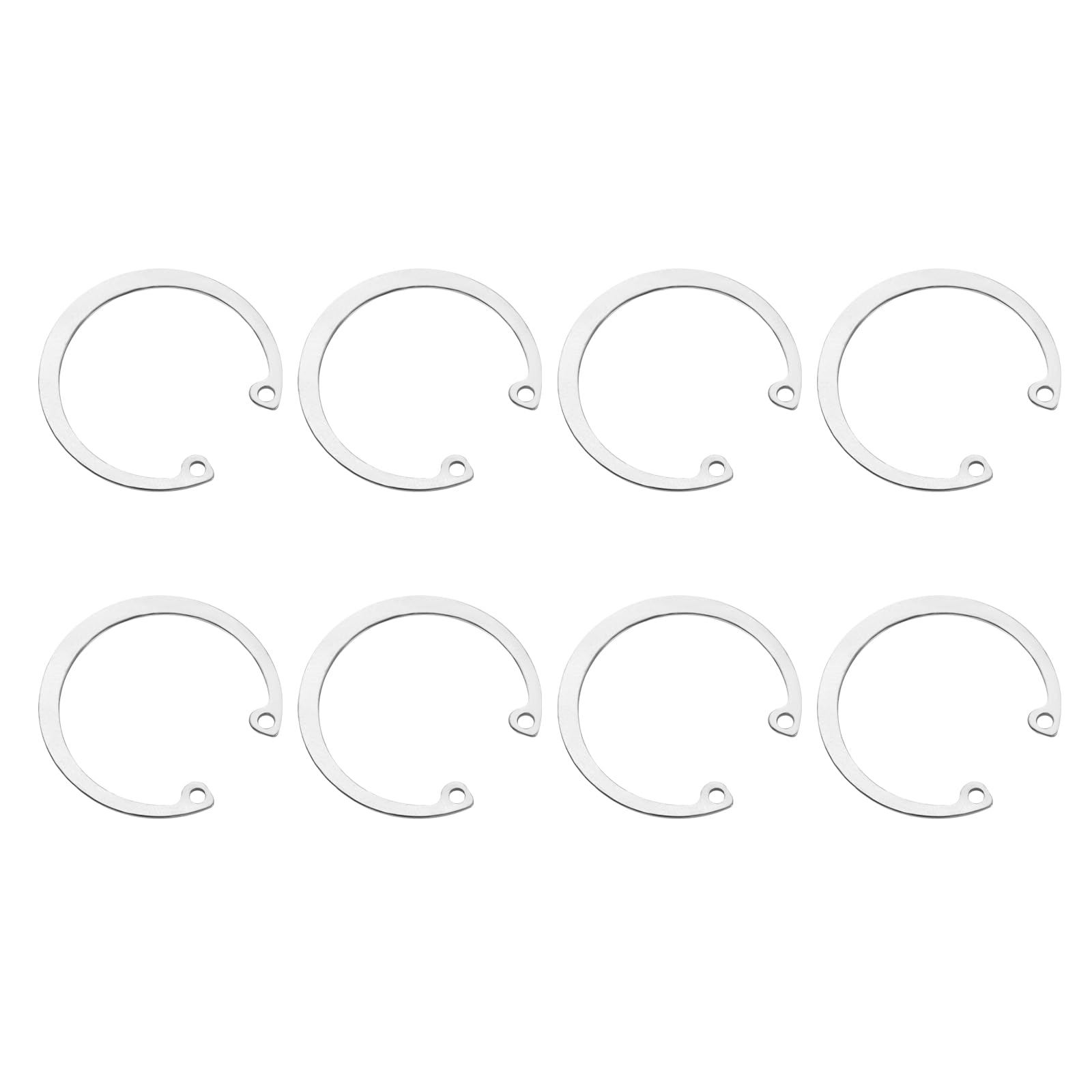sourcing map 8Pcs 48mm Internal Retaining Ring Circlip, 304 Stainless Steel Internal Circlip Snap Rings C-Clips GB893 for Grooved Shafts Studs, Silver Tone