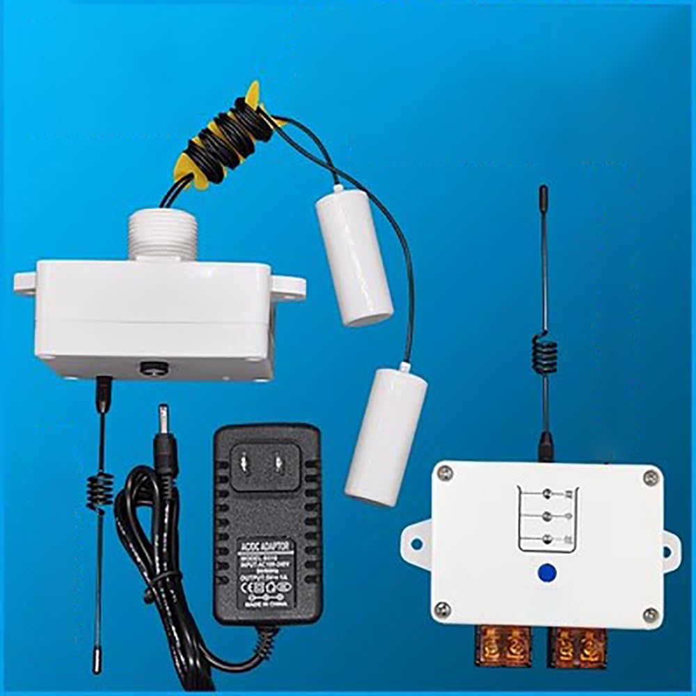 Toplionace Contrôleur de Niveau électronique Automatique Sans Fil, Télécommande Maison Tour D'eau Piscine Boule Flotteur Pompe à Eau Interrupteur Intelligent