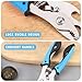 Aerbee Snail Tail Cutting Tool, 2Pcs Stainless Steel Escargot Tail Removal Tools, Practical Snail Tail Cutting Tool, Multi-functional No Slippage Field Snail Pliers, Snail Scissor Escargot Tail Cutter