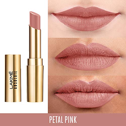 Image of Lakme Absolute Matte Ultimate Lip Color with Argan Oil, Petal Pink, 3.4 g