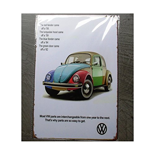 hotrodspirit - Plaque VW Cox Patchwork Deco Bar Diner loft Volkswagen