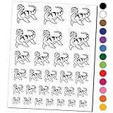 Nessie the Loch Ness Monster Swimming Temporary Tattoo Water Resistant Fake Body Art Set Collection - Black (One Sheet)