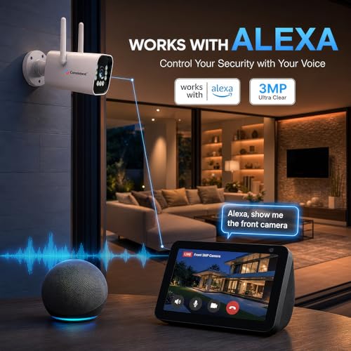 Image of Consistent 3MP Wi-Fi Bullet Outdoor Camera | STQC Certified Security Camera | Full Color Night Vision | Human Detection | 2-Way Audio | 10X Zoom | IP66 Waterproof | Memory Card & Cloud.