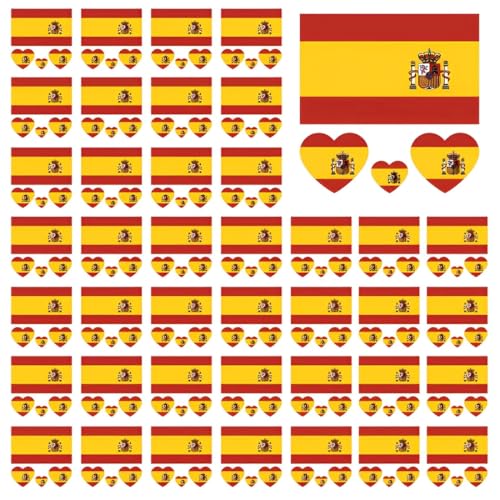 VYIBPDY 10 piezas Vinilo Adhesivo Bandera de España para Bicicletas, Motos y Accesorios Varios tamaños Resistente al Microondas y Lavavajillas