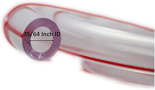 Miniatura 3 de Melasty - Manguera de leche transparente de grado alimenticio para máquinas de ordeño de vaca o cabra de 8 pies de largo (35/64 pulgadas de diámetro