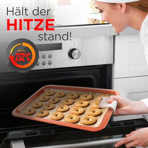 Nutrichef 10-teiliges Backform Set Antihaftbeschichtet, Springform Set Hitzebeständig, Spülmaschinengeeignet & Stapelbar, inkl. Muffinblech, Pizzablech, Springform & Co, Backset für den Backofen – Bild 6