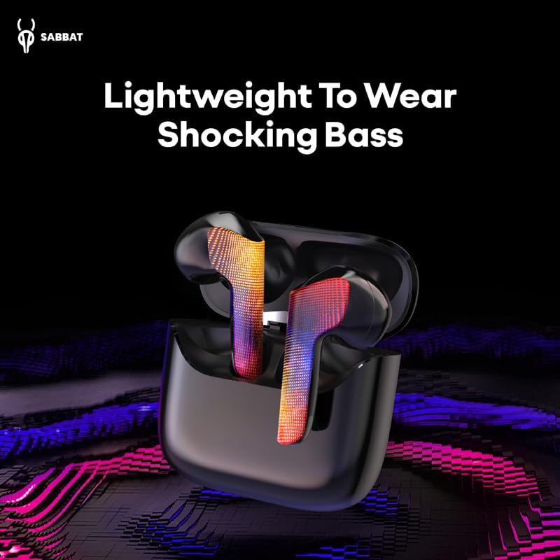 2026 Newly True Wireless Sabbat M200 Bluetooth 5.4 Headphones Heavy Bass Noise Cancellation High Sound Quality Stereo Earbuds(Carmen)