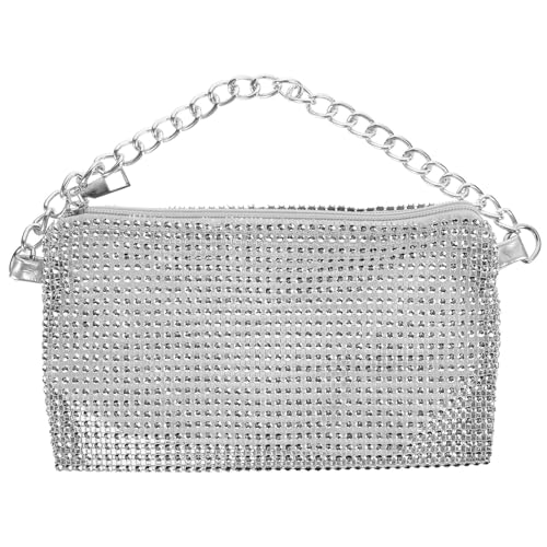 MAGICLULU Bolso Bandolera de Pu con Cadena de Plata para Mujer Vintage Diseño Delicado y Práctico para Citas y Viajes