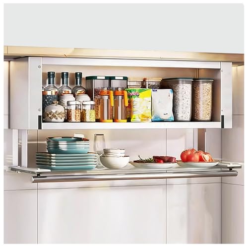 Armario de almacenamiento de pared con puerta plegable, despensa de cocina y aparador para platos/tazas, café y bar de vinos para comedor y sala de estar