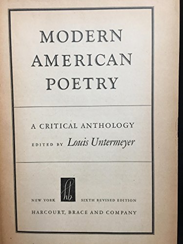 Modern American Poetry and Modern British Poetry B000GO0IM0 Book Cover