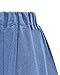 Mujeres Largo Denim Falda De Mezclilla con Botones Casual Jeans Vaqueras Plisada...