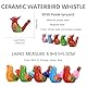 Tiuxiu Wasservogelpfeifen, 10 Stück Bunt Keramische Pfeife Mit Seil Vogelpfeife Kinder Set Wasser Füllbar Klang Von Klarem Kinder Party Favors Geschenke Zufällig Stil