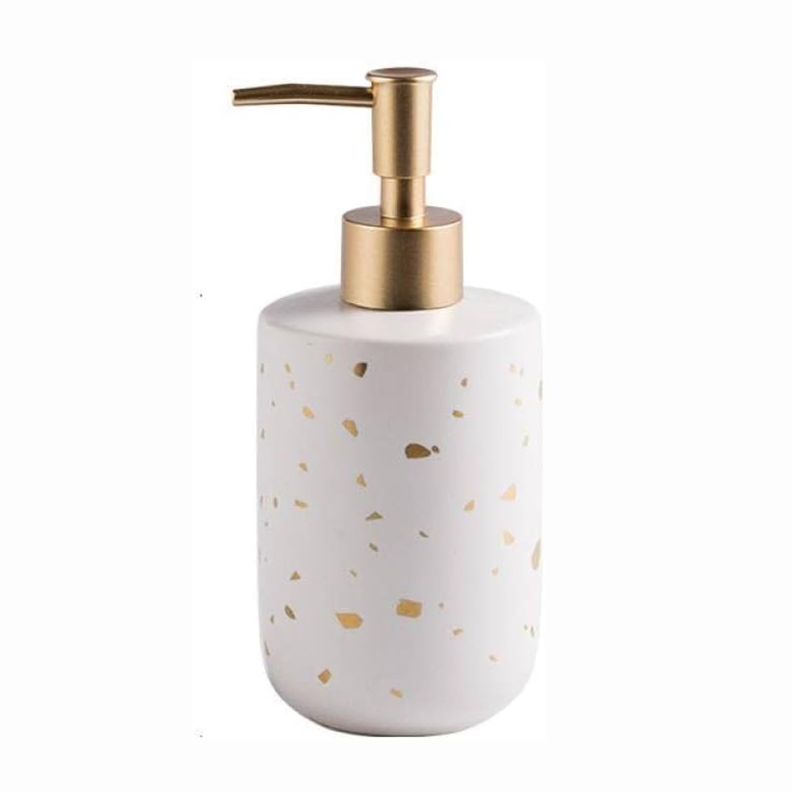 Kxaoxgrc Wei Glass Soap Lotion Dispenser Set, White/Green Ceramic Hand Soap Dispenser, Refillable Pump, 12.8 Oz For Kitchen Bathroom(Wei)