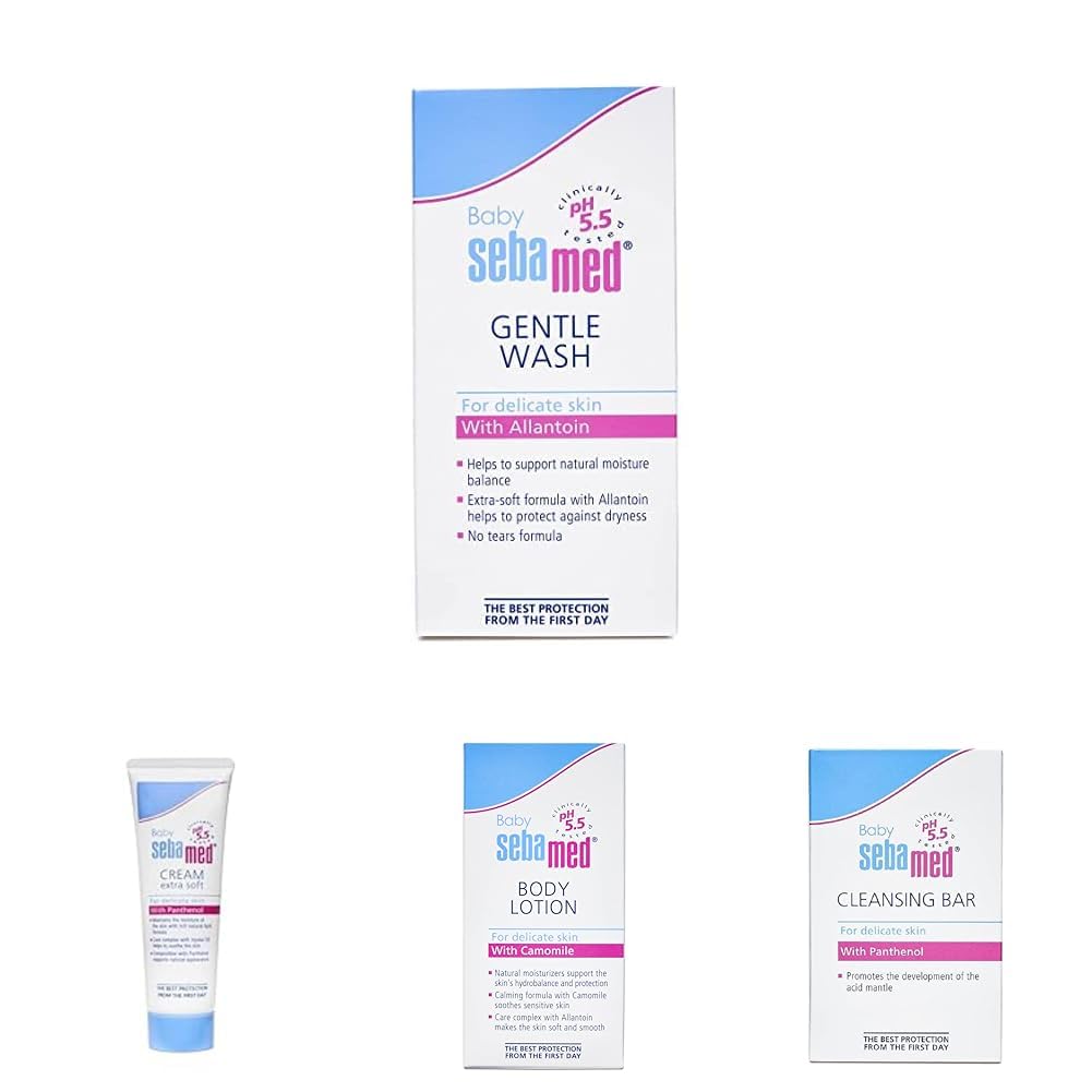 Sebamed baby shampoo 50 ml, baby wash 50 ml, baby cream 50 ml, baby lotion 50 ml (Travel Pack) & baby soap 150gm-image-34