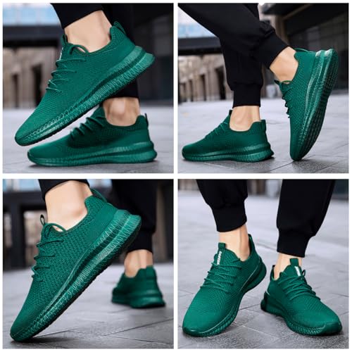 Image of Men Non-Slip Work Shoes Tennis Gym Sneakers Breathable Slip Resistant Lightweight and Comfortable for All-Day Wear Sports and Walking