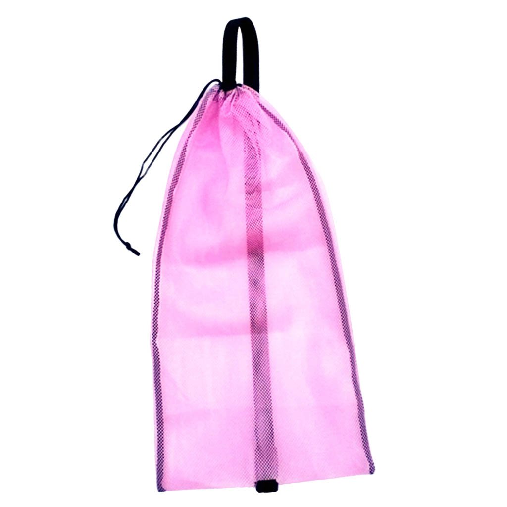 Sharplace Netzbeutel Mesh Kordelzug Tasche Netztasche Flossentasche für Tauchen Schnorcheln Schwimmen Ausrüstung, Rosa