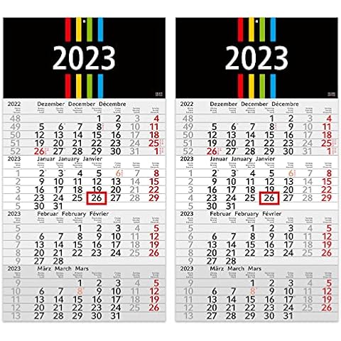 4-Monatskalender 2023 Wandkalender mit Datumsschieber Pilot 4, 30 x 56 cm Cover