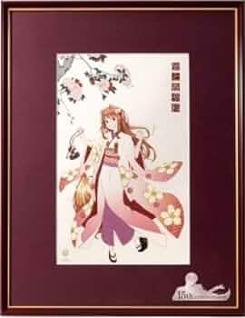 狼と香辛料　浮世絵木版画「狼桜美人図」 初版 第一刷限定100枚】狼と香辛料 浮世絵木版画 狼桜美人図 ホロ