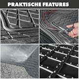 Walser Kofferraummatte Safeguard, Größe L 130 x 120 cm, universal zuschneidbare Gummimatte, universeller Kofferraumschutz, Antirutschmatte