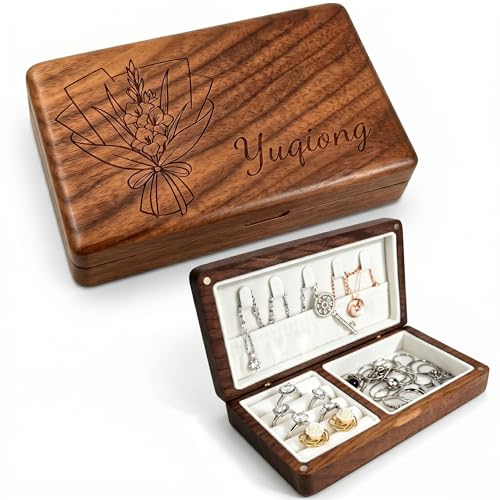 Personalized Engraved Wooden Jewelry Box
