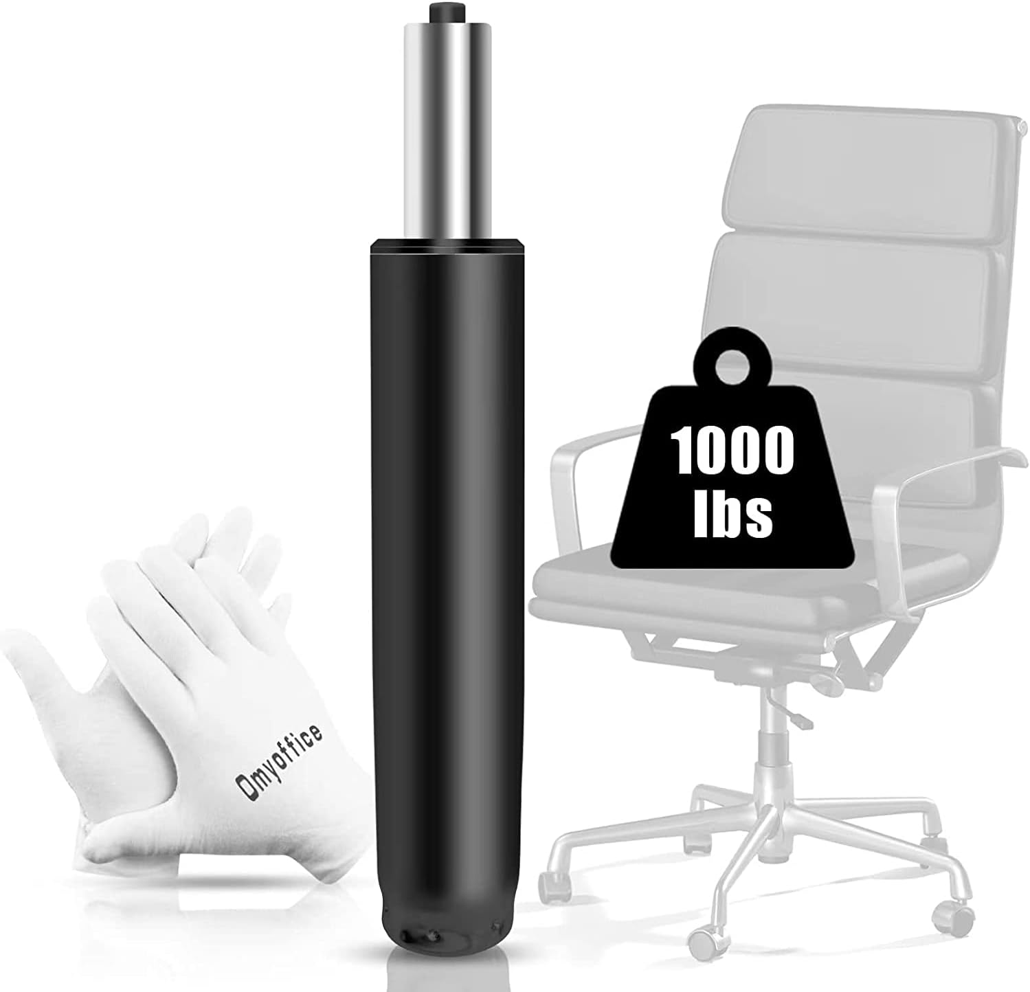 Omyoffice 2.5 inch Office Chair Gas Lift Cylinder-Office Chair Replacement Parts,Universal Size Fits Most Chairs,Heavy Duty Gas Lift Hydraulic/Pneumatic Piston