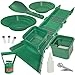 Sluice Box Compact Gold Panning Kit; Portable Sluice Box and 2 Classifier sifting Pans; classify While You Sluice with This Patented Prospecting Tool Set (Green Color) Black 31