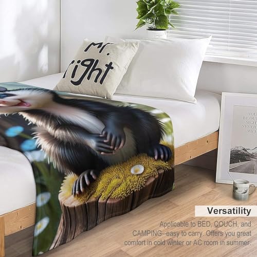 Couverture flannel lavable machine mouffette douce de dimensions 100x130cm