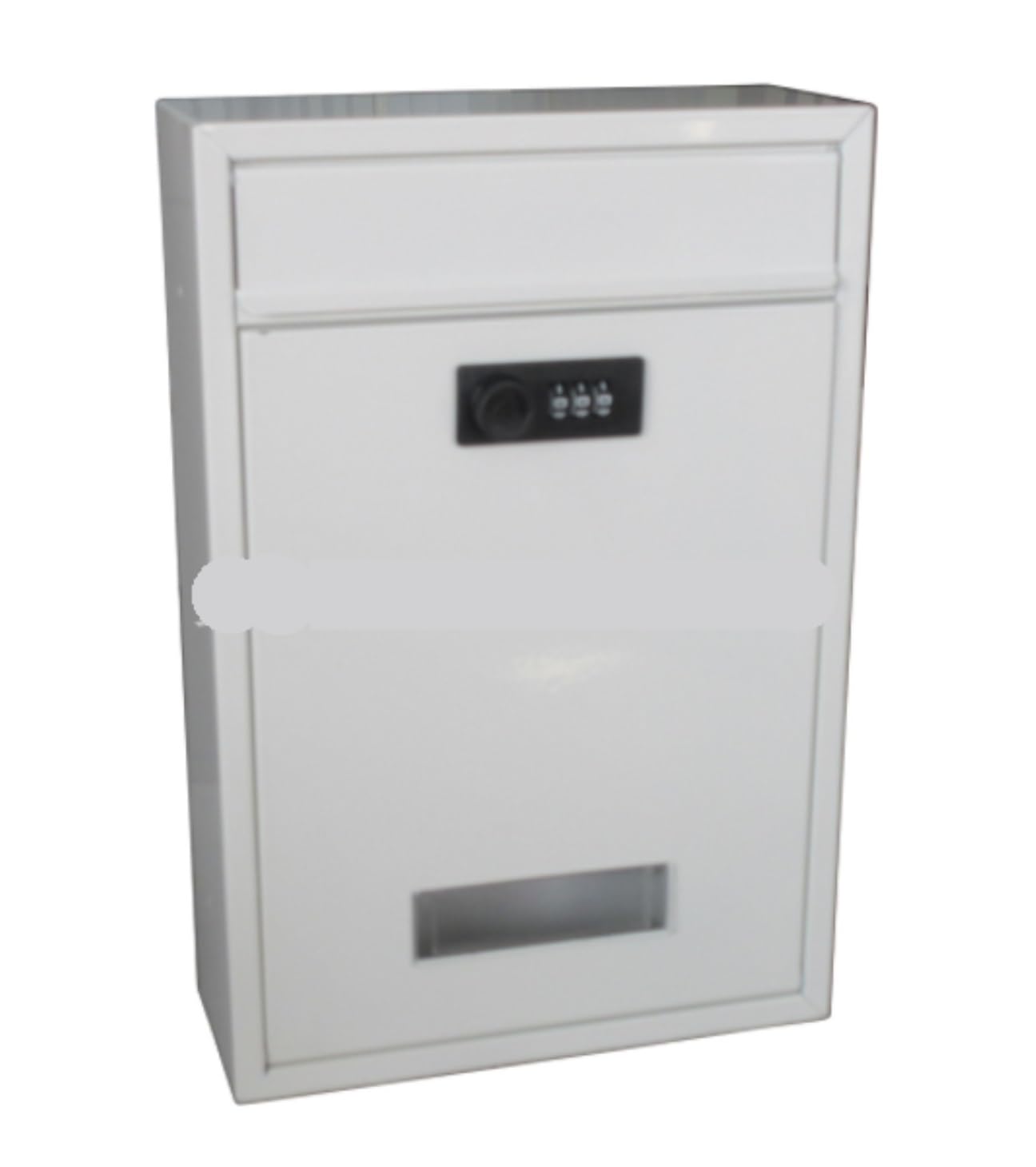 Letter Box Mailbox Locking Mailboxes Wall Mounted Vertical Password Metal Post Box Outdoor(White)