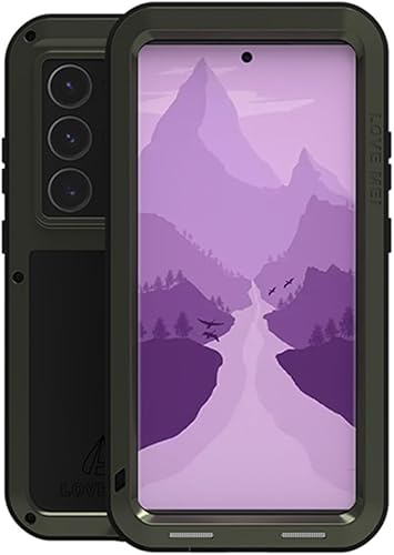 LOVE MEI Funda de metal para Samsung Galaxy S24 Ultra, resistente al aire libre, de aluminio, de metal, militar, a prueba de golpes, protección