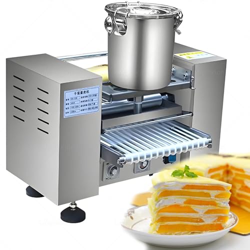 Máquina de crepes totalmente automática, máquina comercial para panqueques con control inteligente, 200-300 crepes/hora, 2800 W para restaurantes y panaderías