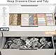 Homsorout Schubladen Organizer Kleiderschrank Organizer - Faltbare Aufbewahrungsbox Stoff Schubladen Ordnungssystem Unterwäsche Organizer für Hosen, Kleidung, Socken, 4 Stück Beige