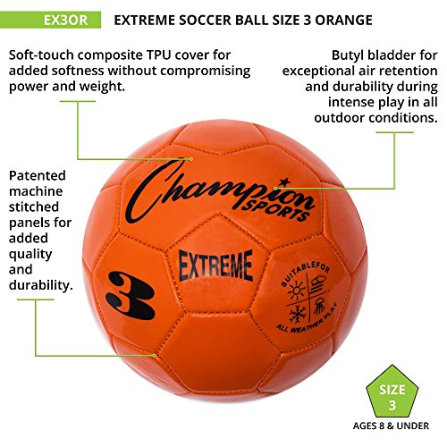 image for Champion Sports Extreme Series Soccer Ball, Size 3 - Youth League, All